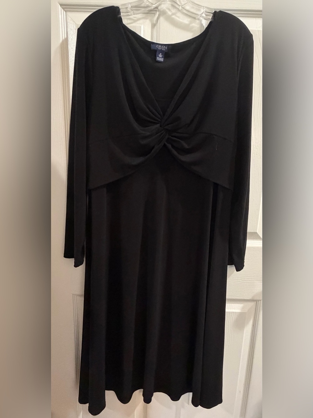Chaps Black Long Sleeve Dress